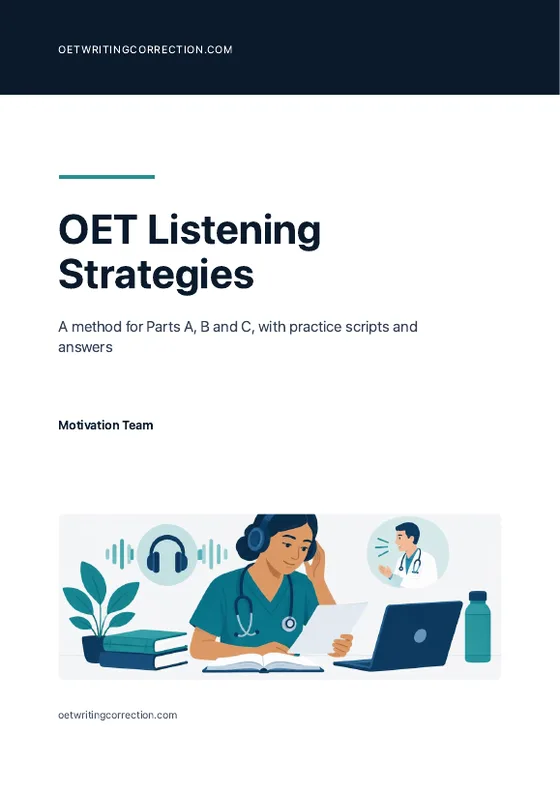 Cover of the OET Listening Strategies book